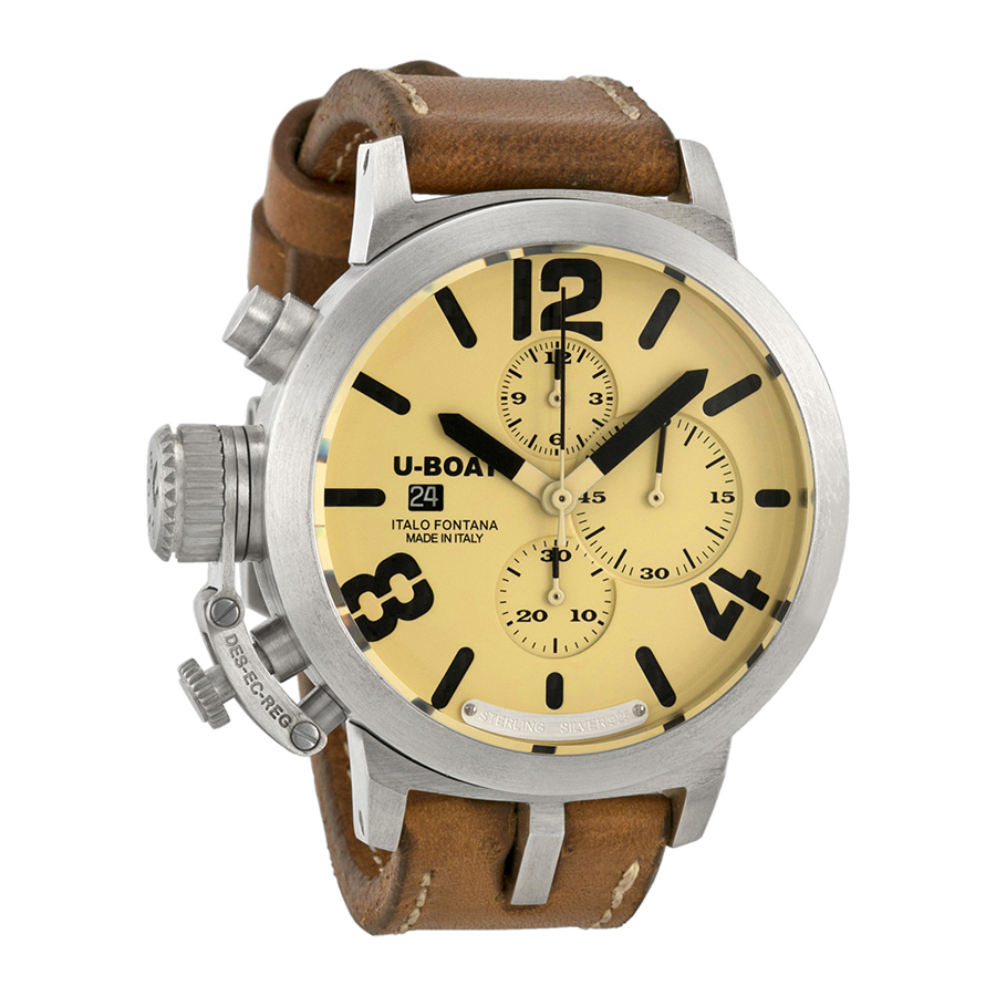 U-Boat 7452 Diver Chrono Stainless Steel Automatic Blue Face Watch