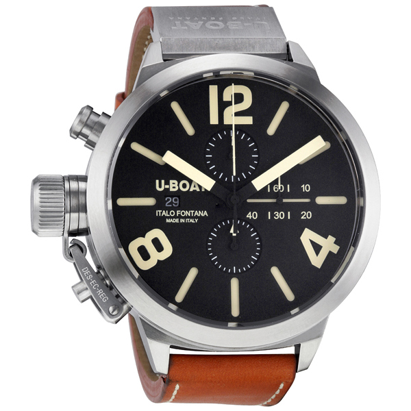 U-Boat Classico Dive Master Stainless Steel Automatic Black Dial Water-Resistant Watch