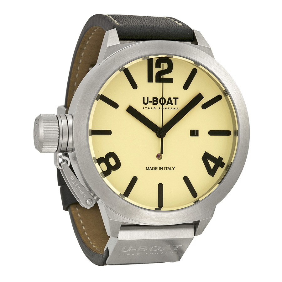 U-Boat Classico Beige Face Automatic Pilot Watch - Vintage Charm