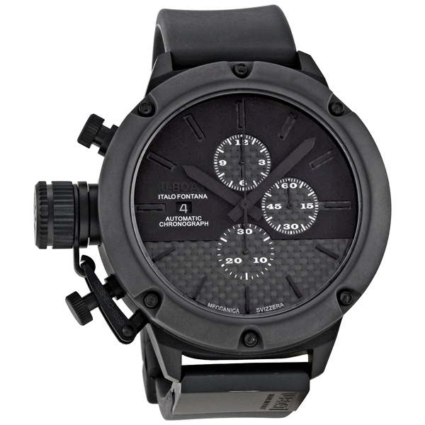 U-Boat Classico Carbon Fiber Dive Chrono Watch - Automatic Black Face 300m Water Resistant