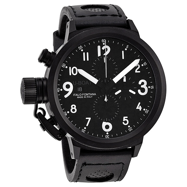 U-Boat Flightdeck 6121 Clone Automatic Jet Black Face Steel Dive Watch