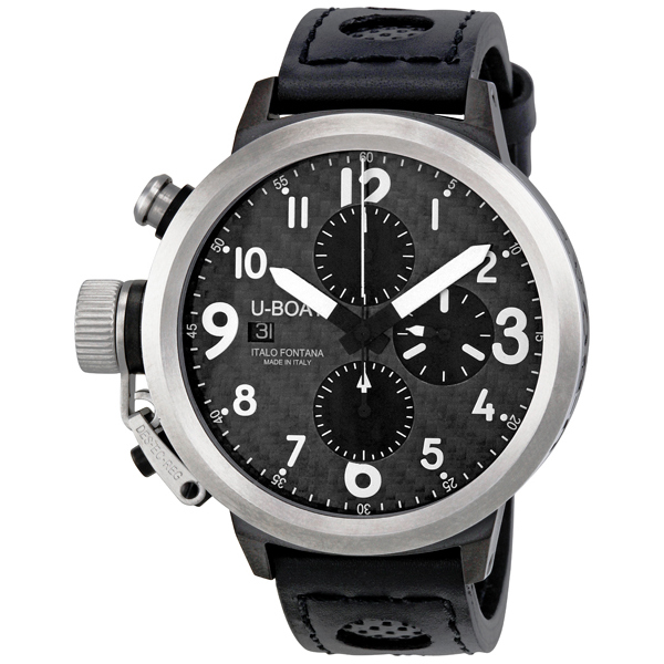U-Boat Flightdeck Clone 6451 Aviator Italian Automatic Jet Black Face 100m Water Resistant Watch