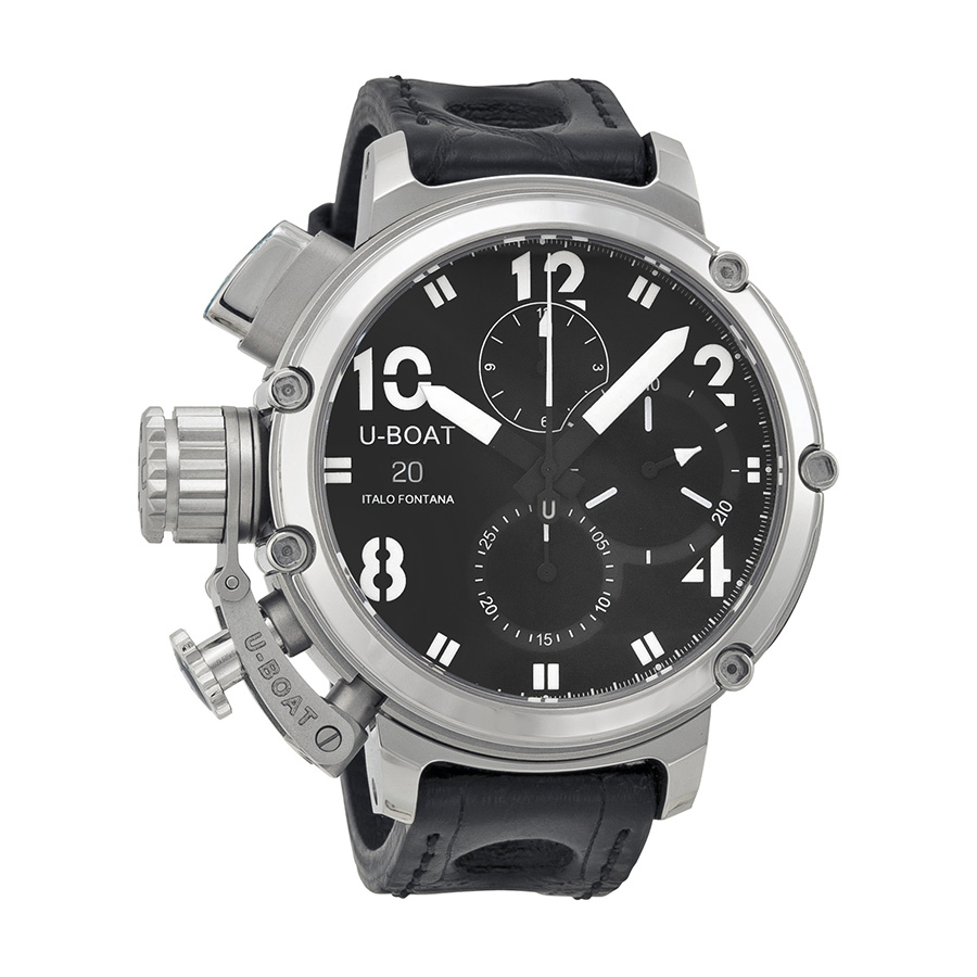U-Boat UB7224 Black Steel Dive Replica Automatic Watch - 44mm Depth Gauge