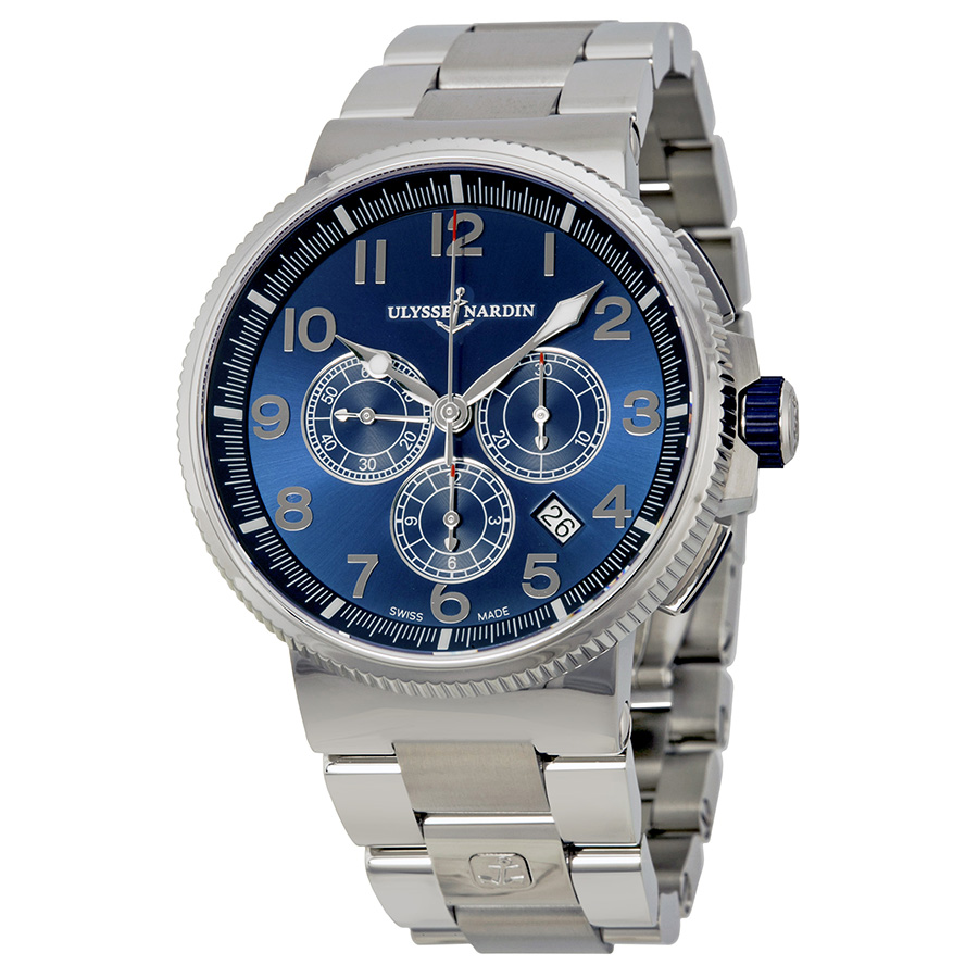 Ulysse Nardin 1503-150-7M/63 Clone Automatic Chronograph Mens Watch - Black Dial Water Resistant