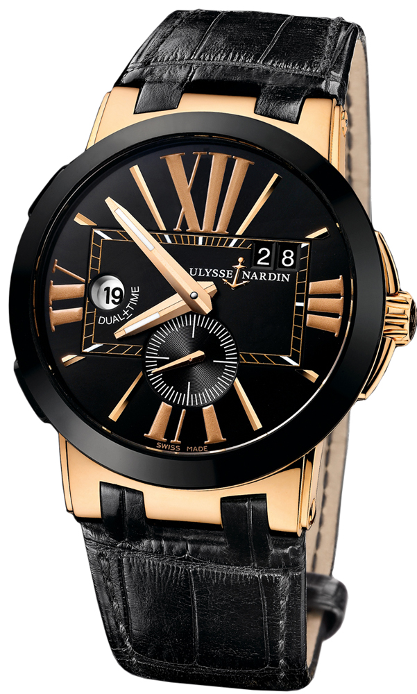 Ulysse Nardin 246-00-5/42 Clone 42mm Swiss机械自动Jet Black Dial Water-Resistant Watch