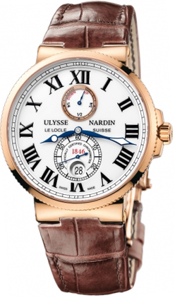 Ulysse Nardin Classico Automatic 40mm Gold Case Jet Black Dial Water-Resistant Watch