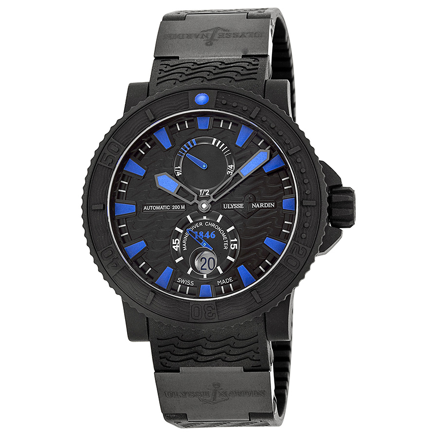 Ulysse Nardin Dive Master Steel Black Rubber Black Dial Automatic Watch