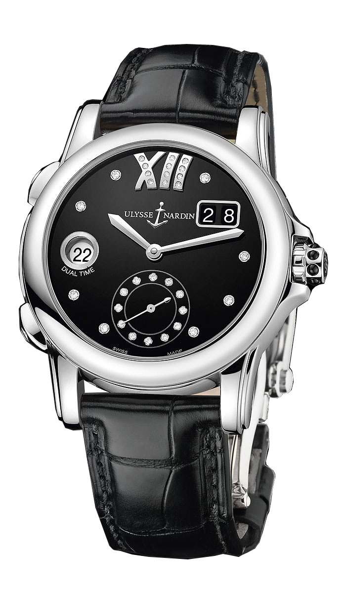 Ulysse Nardin Dual Time 3343-222/30-02 Black Watch - Precision Timepiece with Swiss Clone Mechanics