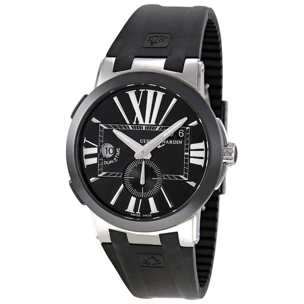 Ulysse Nardin Executive 42mm Steel自动计时Jet Black Face Water-Resistant Watch