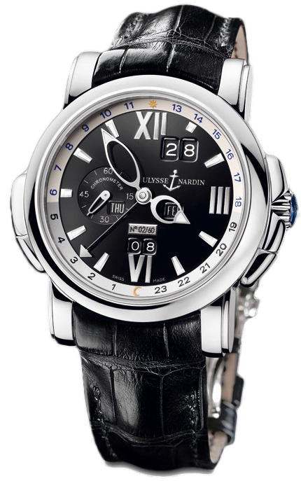 Ulysse Nardin GMT Master Clone 320-60/32 Black Face Automatic Watch