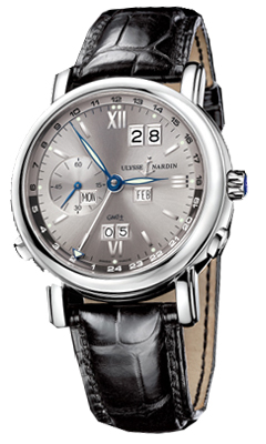Ulysse Nardin GMT Clone w/Perpetual Caliber, Black Dial, Titanium Case, 45mm, Water-Resistant Watch