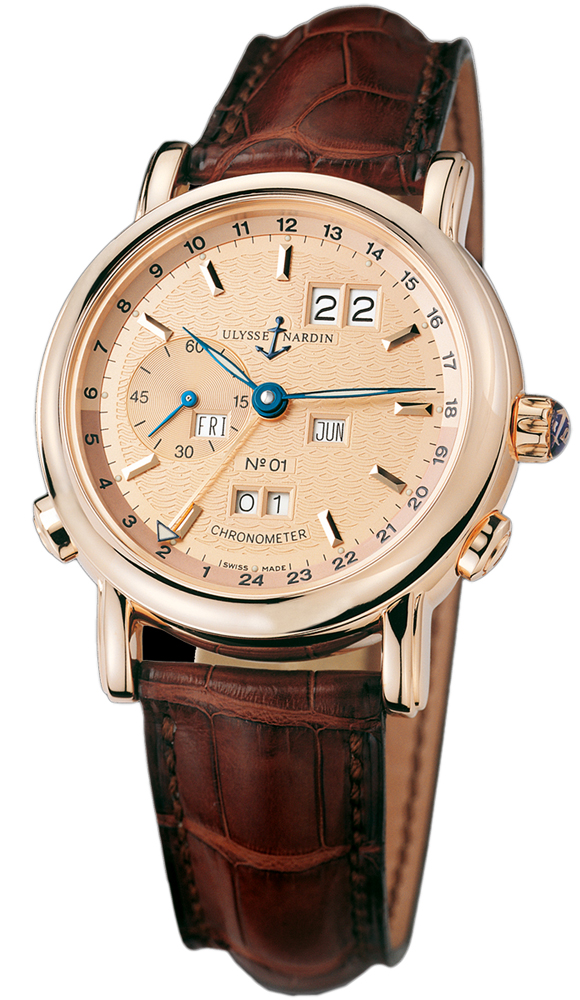 Ulysse Nardin GMT Perpetual Clone with Copper Case & Black Face Watch