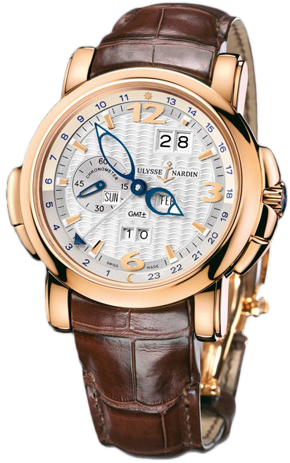 Rose Gold Ulysse Nardin GMT Perpetual Clone 326-60/60 Precision Watch