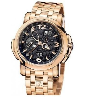 Ulysse Nardin GMT Clone w/Perpetual Calendar, Auto, Stainless Steel Case, Black Dial & Water-Resistant