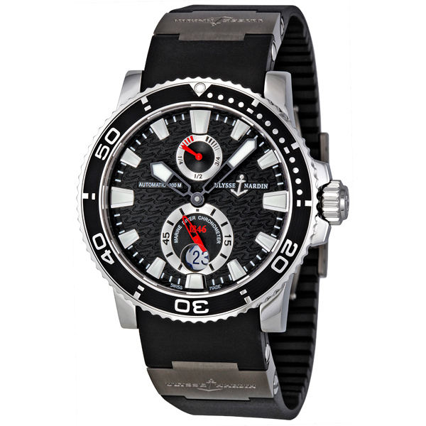 Ulysse Nardin Marine Wave Black Face Automatic Chronograph Watch