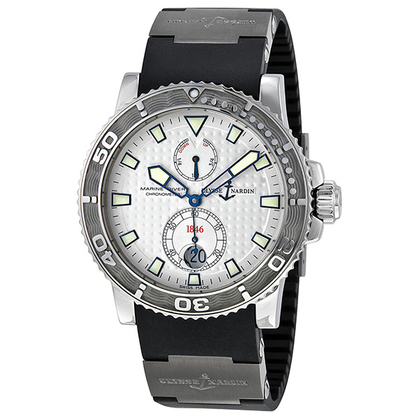 Ulysse Nardin Maxi Marine Chrono Blue Steel Mens Dive Watch