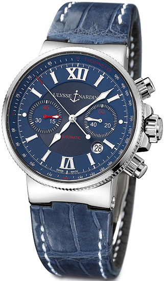 Swiss Ulysse Nardin Maxi Marine 353-66/323 Automatic Dive Timepiece with Sapphire Crystal and Black Face Watch