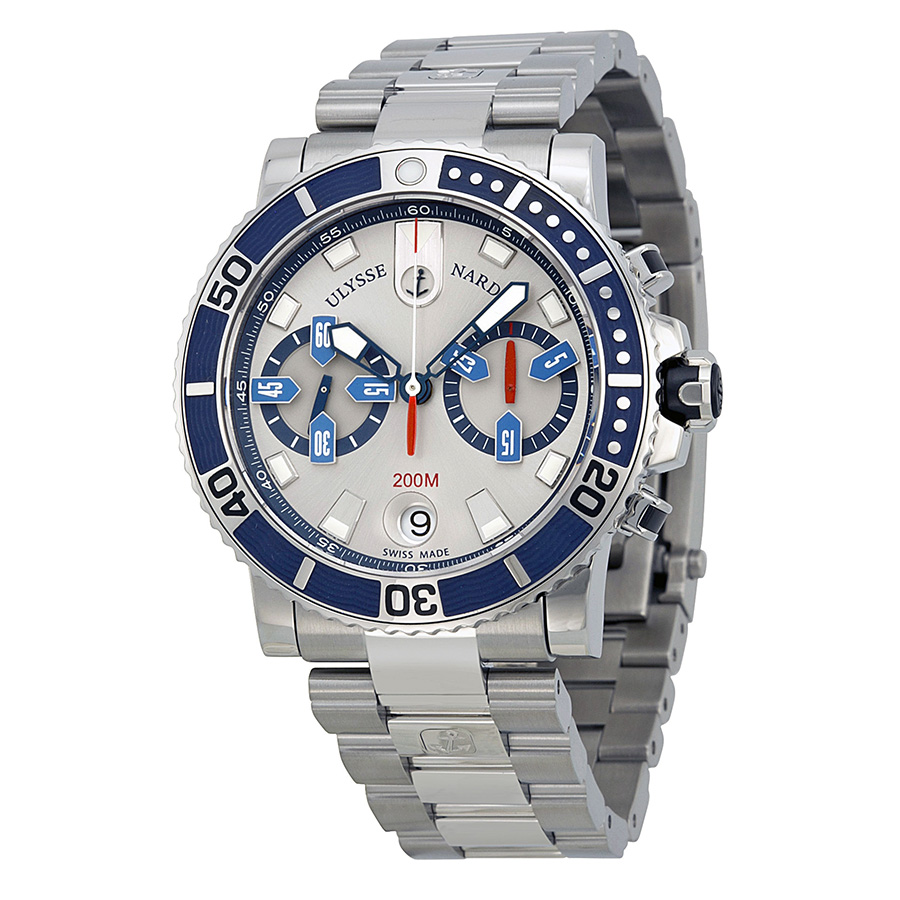 Ulysse Nardin Marine Master 8003-102-7/91 Automatic Blue Face Steel Dive Watch