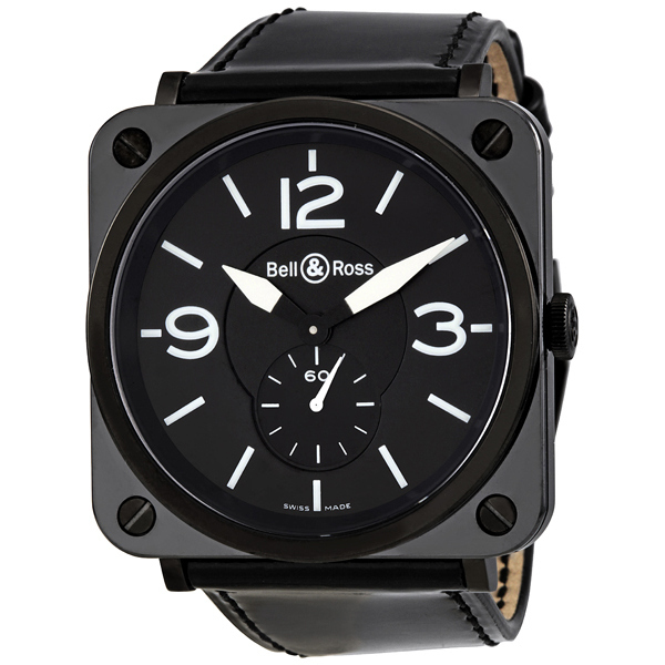 Bell and Ross Aviation BRS-BLK-BKPAT Swiss Clone Jet Black Pilot Watch