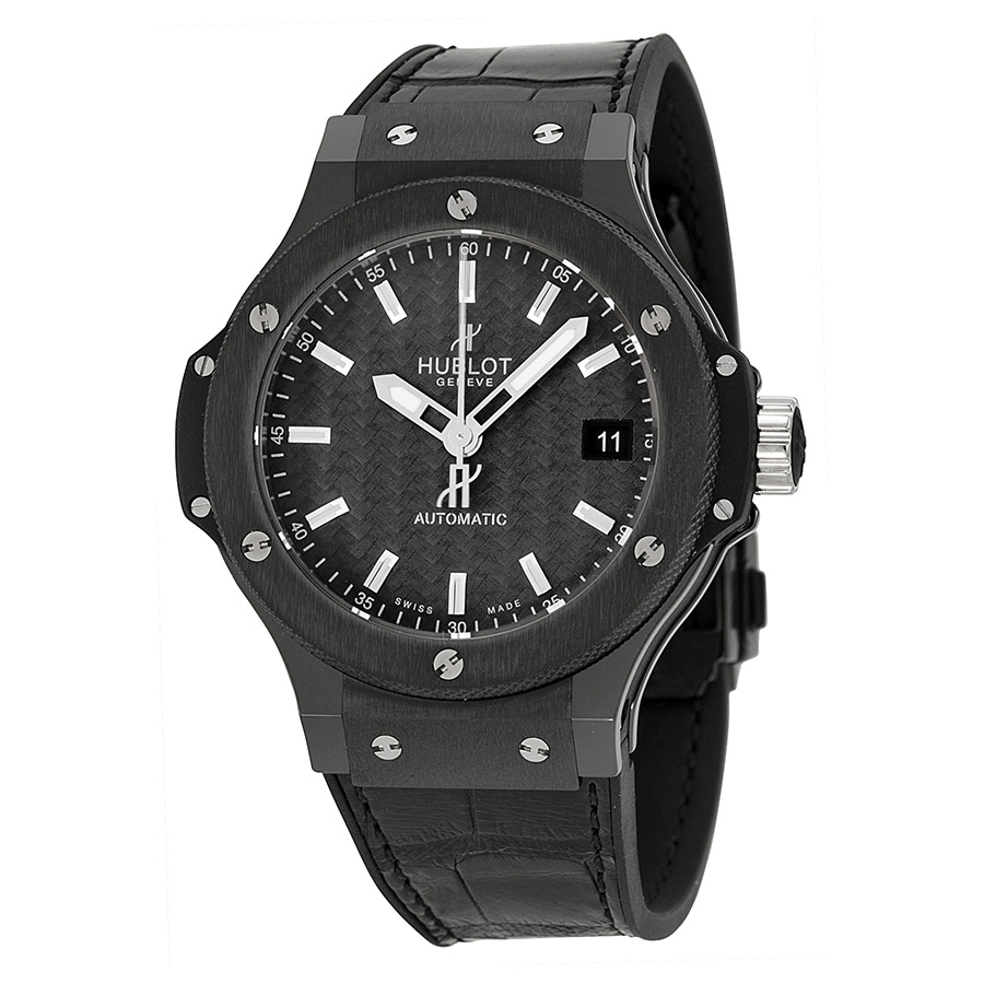 Hublot Big Bang Carbon Fiber Limited Edition 45mm Auto Jet Black Face Watch