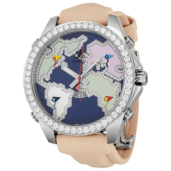 Jacob & Co. Swiss Clone Multizone Chrono 42mm Gold-Plated Case Black Dials Auto Movement