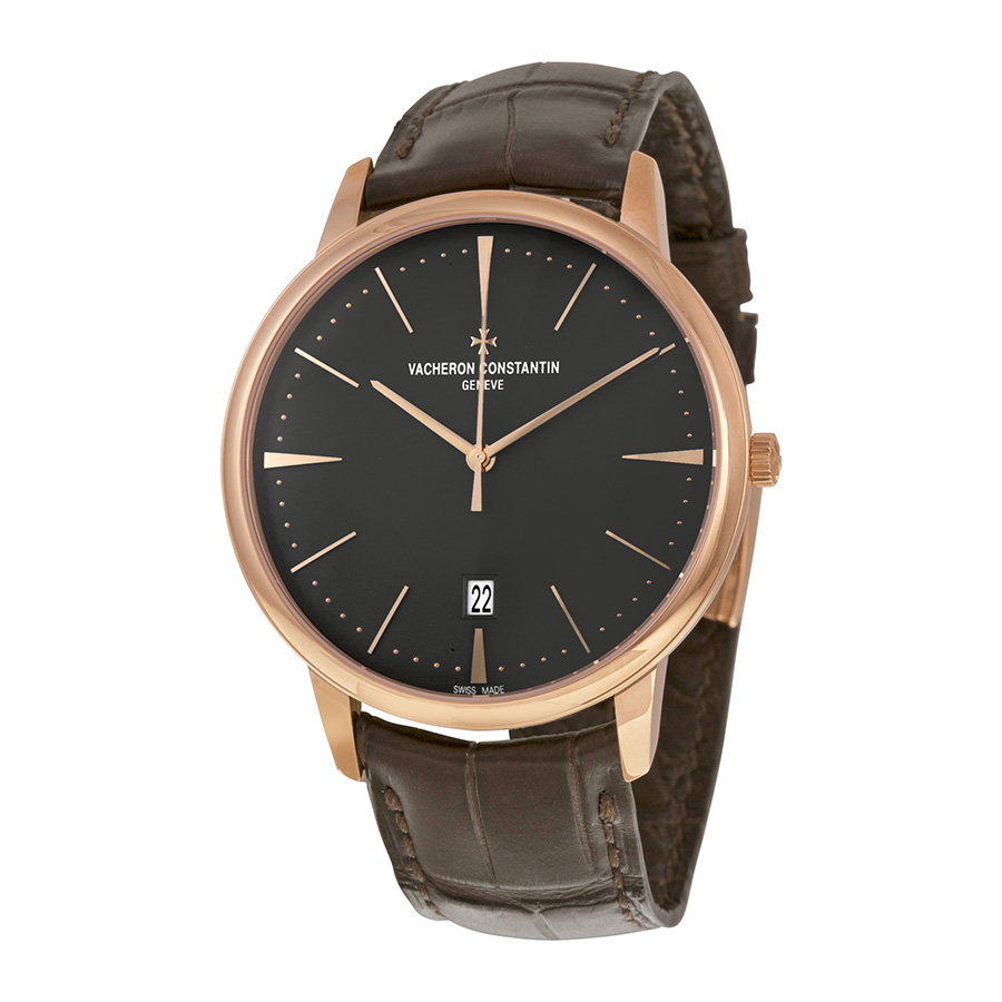 Vacheron Constantin Classic 18K Gold Automatic Black Roman Face Men's Timepiece