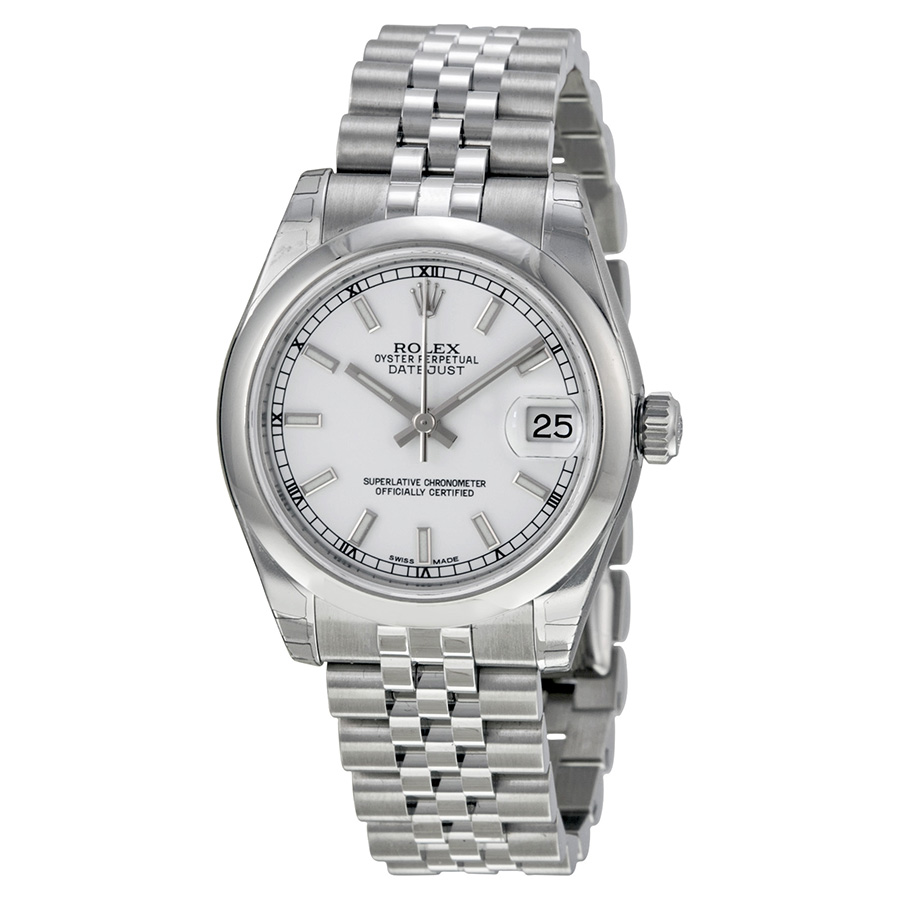 Rolex Datejust 178240WSJ Classic White Gold Automatic Watch with Diamond Accents