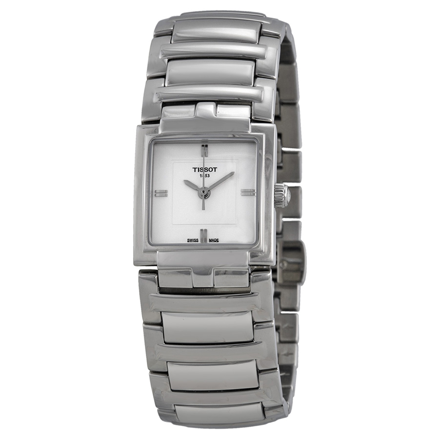 Tissot T-Trend Timepiece, Stylish Quartz, 11mm Thin, Polished Silver, Women's Watch
